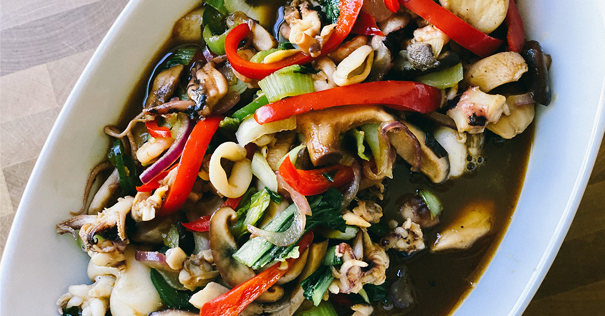 Seafood Mix Stir Fry